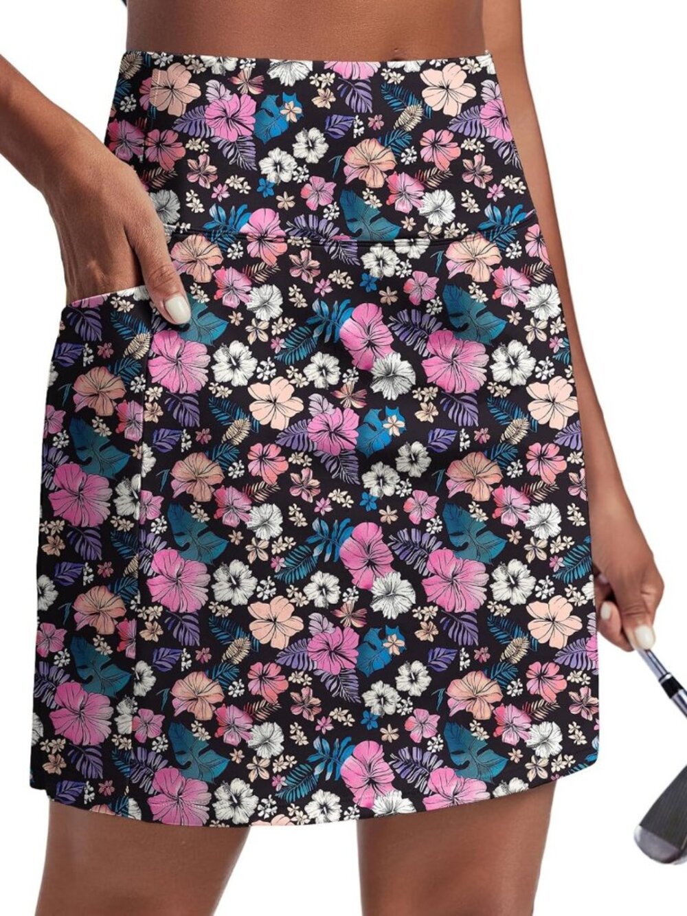 Knee Length Skorts for Women with Pockets, UPF 50+ Golf Skirts, Activewear
